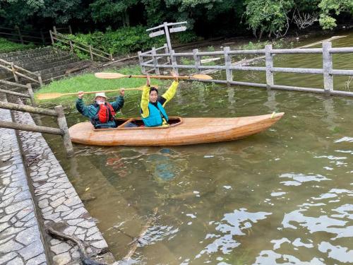 two people in a canoe in the water at Oasis Wadaura - Vacation STAY 89769v in Kamogawa