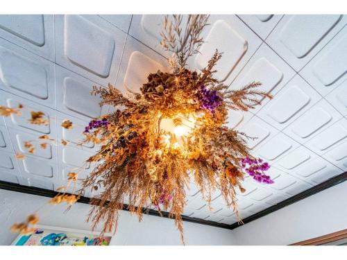 a chandelier hanging from a ceiling in a room at Dan Hiyori - Vacation STAY 08978v in Ebino