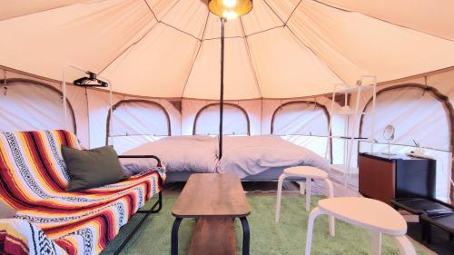 Ruang duduk di Lantern Garden Nasu Highlands Glamping Site - Camp - Vacation STAY 42056v