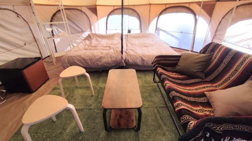 Ruang duduk di Lantern Garden Nasu Highlands Glamping Site - Camp - Vacation STAY 42055v