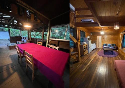 a dining room and living room of a tree house at NAKADAKI ART VILLAGE - Vacation STAY 41947v in Shiigi