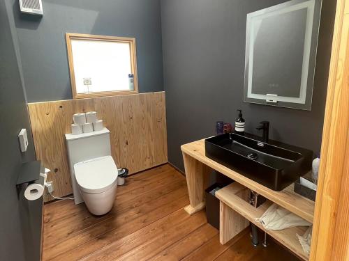 a bathroom with a toilet and a sink at HOLE37 - Vacation STAY 42189v in Hōjō