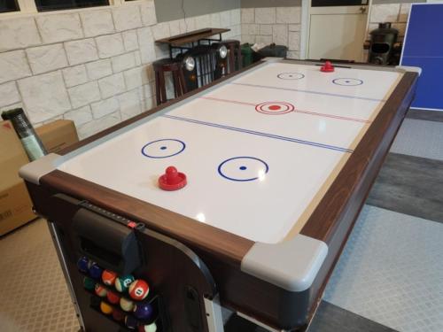 a ping pong table with six balls on it at Seaside Garage Shima - Vacation STAY 77073v in Shima