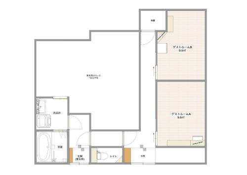 a floor plan of a house at VAMOS the Beach Front - Vacation STAY 05356v in Tokunoshima