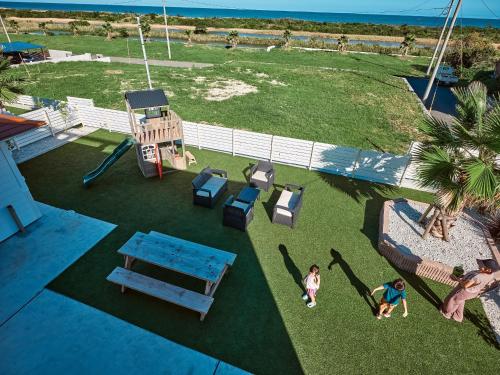 an aerial view of a playground with a table and chairs at VOGUE C, a private inn with a panoramic view of th - Vacation STAY 14693v in Isumi