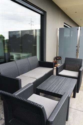 Χώρος καθιστικού στο Apartament 7 z ogródkiem