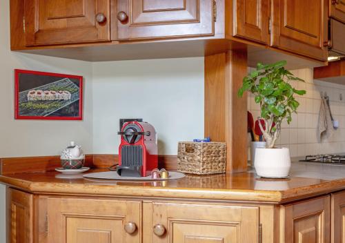a kitchen counter with a mixer on top of it at La mansardina in Aosta