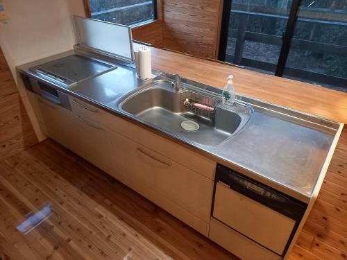 Dapur atau dapur kecil di Umidori Hutte - Vacation STAY 91968v