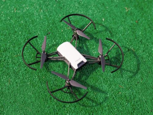 a toy drone sitting on the green grass at Riverside Glamping Kamiseno - Vacation STAY 92767v in Hiroshima