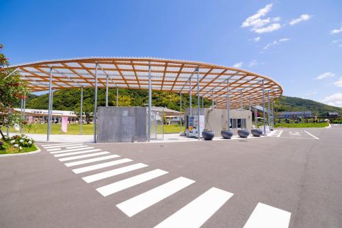 a pavilion in a parking lot with at mion - Vacation STAY 52998v in Hota