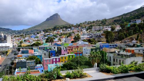 a view of a city with a mountain in the background at Urban Elephant, The Rose in Cape Town