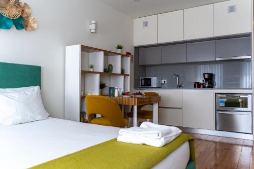 Η κουζίνα ή μικρή κουζίνα στο ORM - São Lazaro Apartment