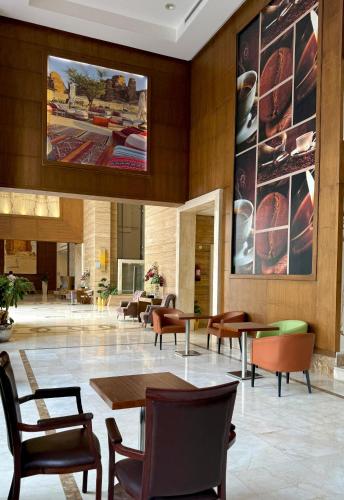 Un lugar para sentarse en Afraa Hotel Al Aziziya