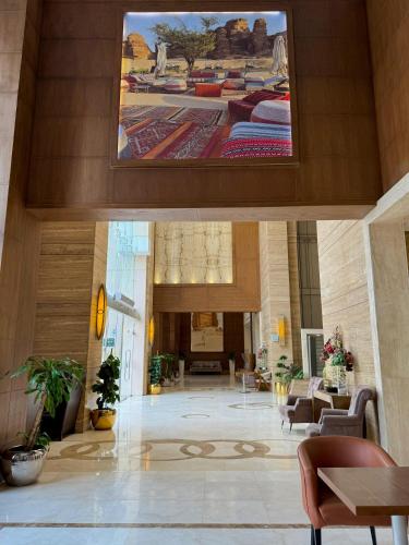 Un lugar para sentarse en Afraa Hotel Al Aziziya