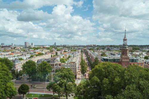 Nespecifikovaný výhled na destinaci Amsterdam nebo výhled na město při pohledu z hotelu