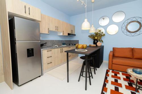 Caribbean Pearl 2BR Bayahíbe Stayにあるキッチンまたは簡易キッチン