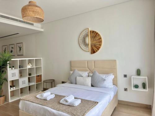 Katil atau katil-katil dalam bilik di Spacious Minimalistic Studio