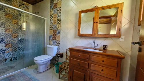 Koupelna v ubytování Casa Recanto CAEJÔ