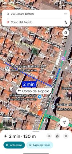 a screenshot of a google map of a city at Casa AnnaPaola Luxury in Chioggia