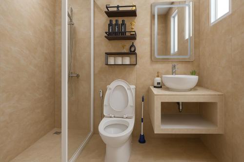 Koupelna v ubytování Palmelía Beach Resort