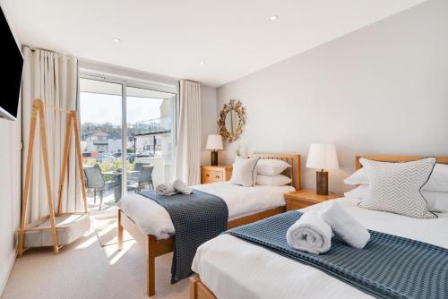 Postel nebo postele na pokoji v ubytování 7 The Old Station Masters House