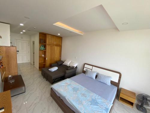Postel nebo postele na pokoji v ubytování Studio Seaview, 40m2, Ocean Vista, Mui Ne