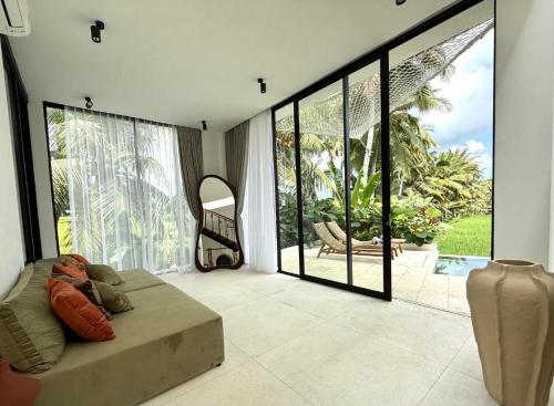 Χώρος καθιστικού στο Ubud Dzen Villa 9