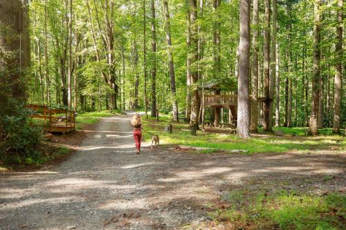 Επισκέπτες που μένουν στο South Fork cabin at Cabin Fever in NC