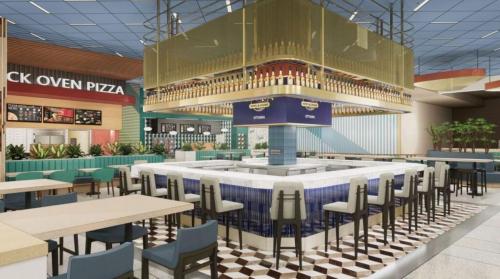 a rendering of a restaurant with tables and chairs at Hard Rock Hotel & Casino Ottawa in Ottawa