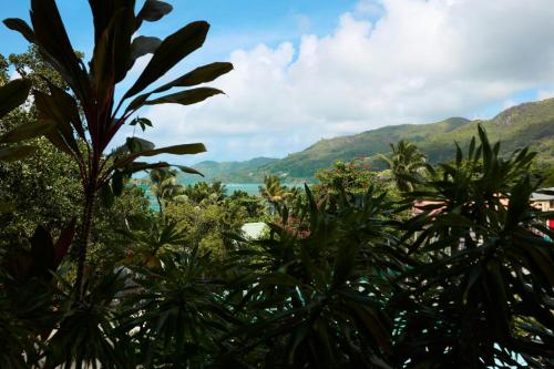 a view from the jungle of the ocean and mountains at laïla, Seychelles, a Tribute Portfolio Resort in Mahe