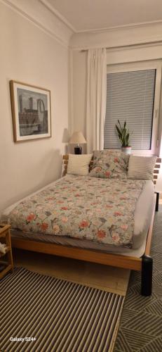 Ένα ή περισσότερα κρεβάτια σε δωμάτιο στο Schoenes helles Zimmer mit Bad, Nähe Bilk, Nähe Uni