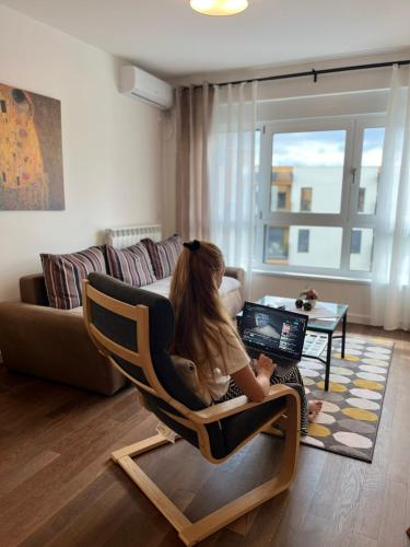 Гостиная зона в Apartman Fantasia