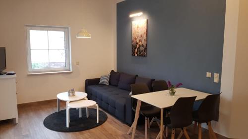 Posezení v ubytování Ferienhaus Zur alten Schmiede