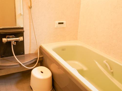 a bathroom with a bath tub and a toilet at ECO inn in Inazawa
