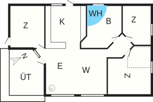 Pelan lantai bagi 6 person holiday home in Ulfborg-By Traum