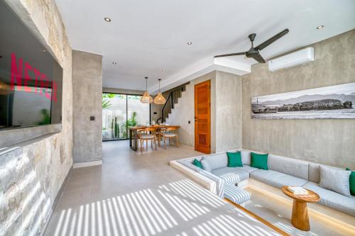 Χώρος καθιστικού στο New Luxury Arrecife Villas
