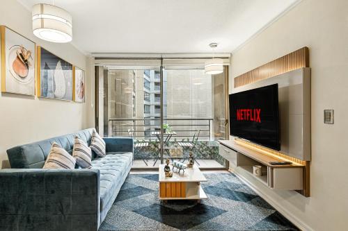 Et tv og/eller underholdning på Estreno Barrio Turístico - Piscina