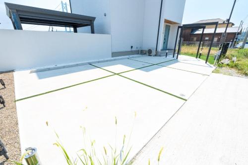 a view of the patio of a house at Bridge View Villa - Vacation STAY 80945v in Awaji