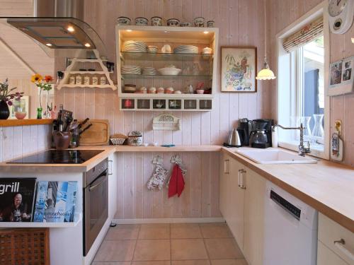 a kitchen with a sink and a counter top at 4 person holiday home in Føllenslev-By Traum in Føllenslev