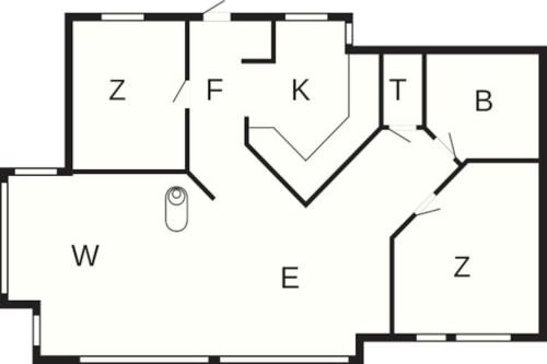 a floor plan of a house at 4 person holiday home in Vinderup-By Traum in Vinderup