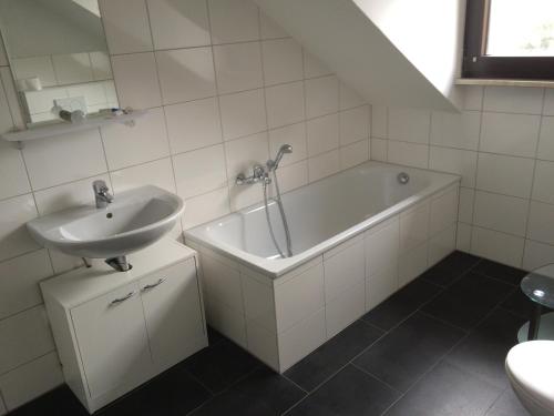 Kylpyhuone majoituspaikassa Boardinghaus Niederrhein