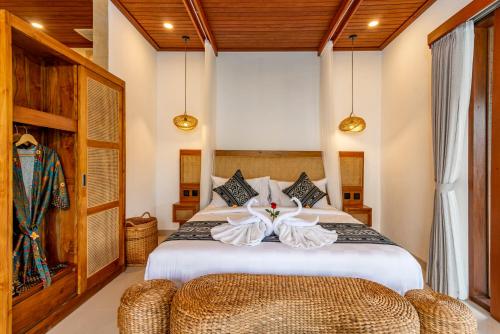 Katil atau katil-katil dalam bilik di Jatining Ubud Villa & Spa