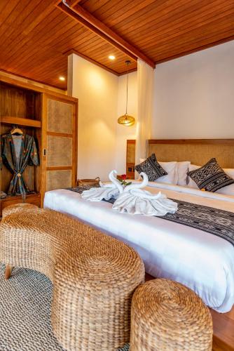 Katil atau katil-katil dalam bilik di Jatining Ubud Villa & Spa