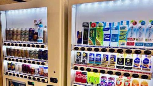 a refrigerator filled with lots of different types of drinks at Toyoko Inn Nagareyama-Otakanomori Ekimae in Nagareyama