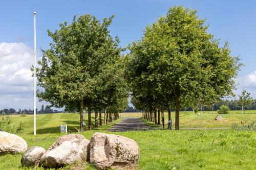 a path with trees and rocks in a field at ESSTRA Hotel Erica in Erica