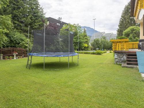 a trampoline on the grass in a yard at Apartment in Tröpolach near Nassfeld in Tröpolach