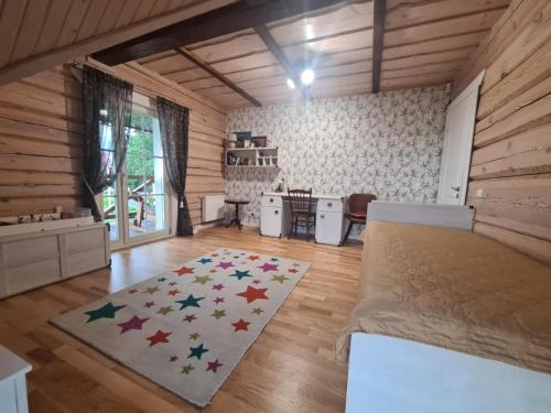 Kuchyň nebo kuchyňský kout v ubytování Šliožių dvaras