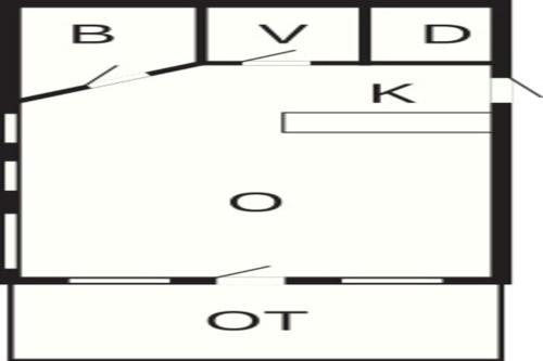 a diagram of a box with the letters k and oh at 2 person holiday home in Tarm-By Traum in Fjerbæk