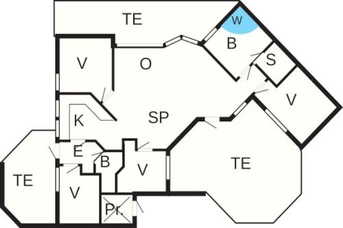 a floor plan of a house at Luxury Beach Retreat - By Traum Ferienwohnungen in Rude