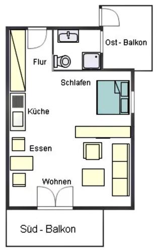 a drawing of a floor plan of a house at FerienFleckl in Warmensteinach